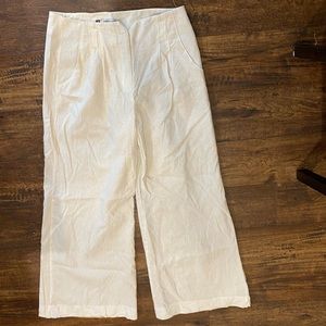 Jennifer Lopez size 8 cream Linen Pants